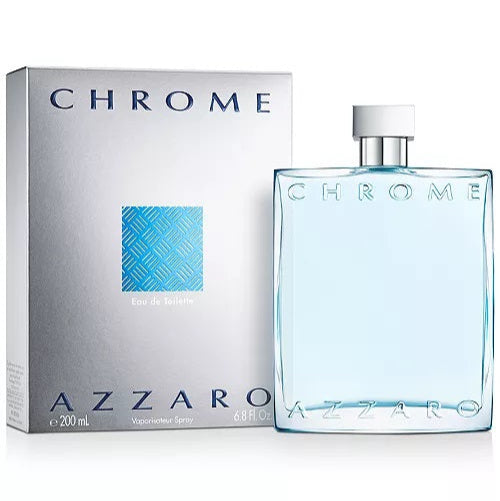 Azzaro Chrome Cologne for Men Eau De Toilette Spray 6.7 oz